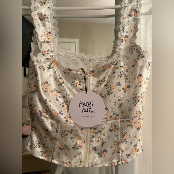 Princess Polly Floral Satin Corset Top - Picture 4 of 7